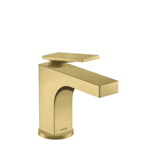 AXOR-HG-AXOR-Citterio-Einhebel-Waschtischmischer-90-mit-Hebelgriff-fuer-Handwaschbecken-mit-Zugstangen-Ablaufgarnitur-Rautenschliff-Brushed-Brass-39001950 gallery number 1